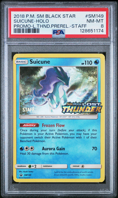 #SM149 SUICUNE-HOLO PSA 8