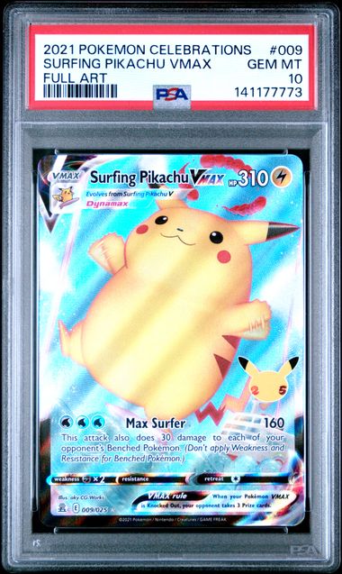 #9 SURFING PIKACHU VMAX PSA 10