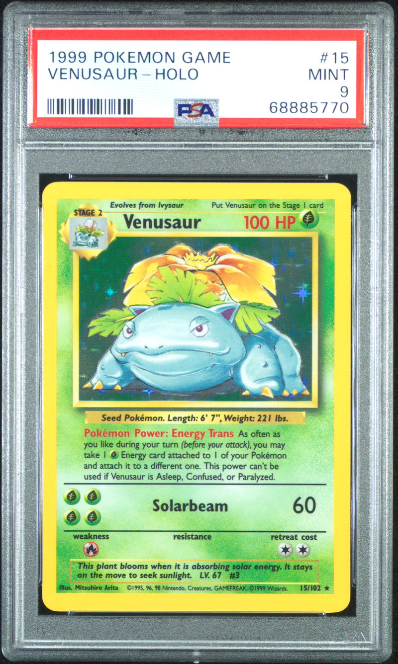 #15 VENUSAUR-HOLO PSA 9